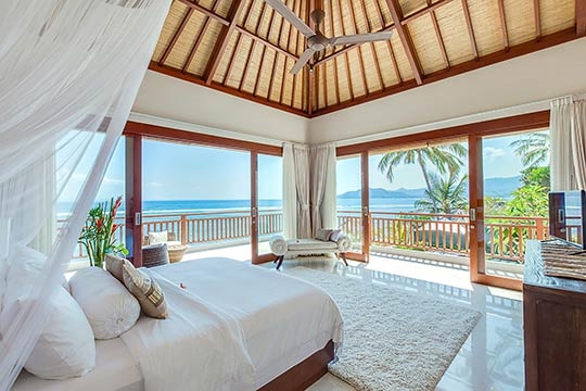 Views from oceanfront master bedroom